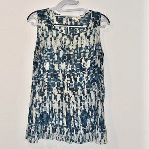 BLL New York Blue and White Printed Blouse S/P